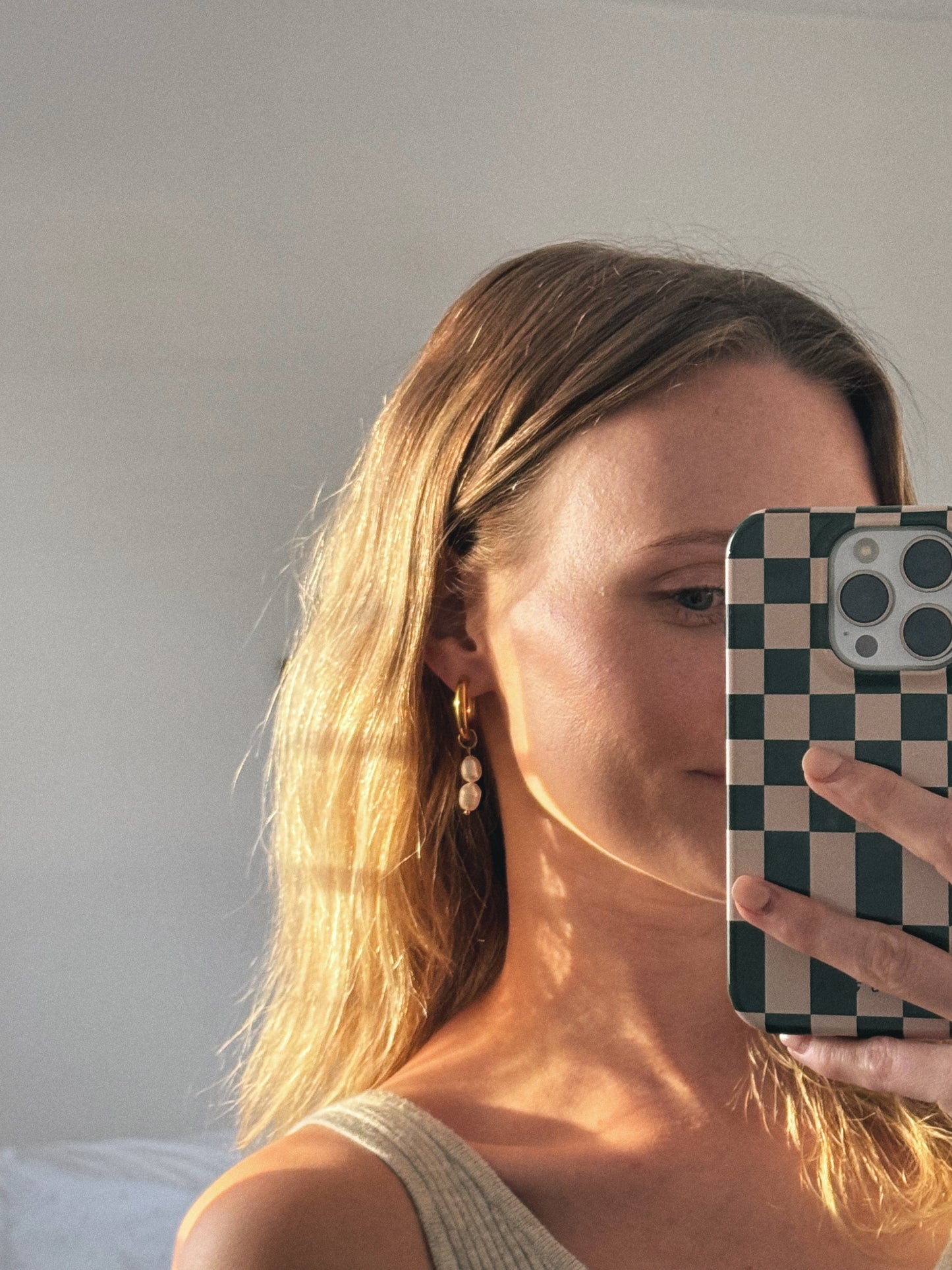 Magdalene Double Pearl Hoops