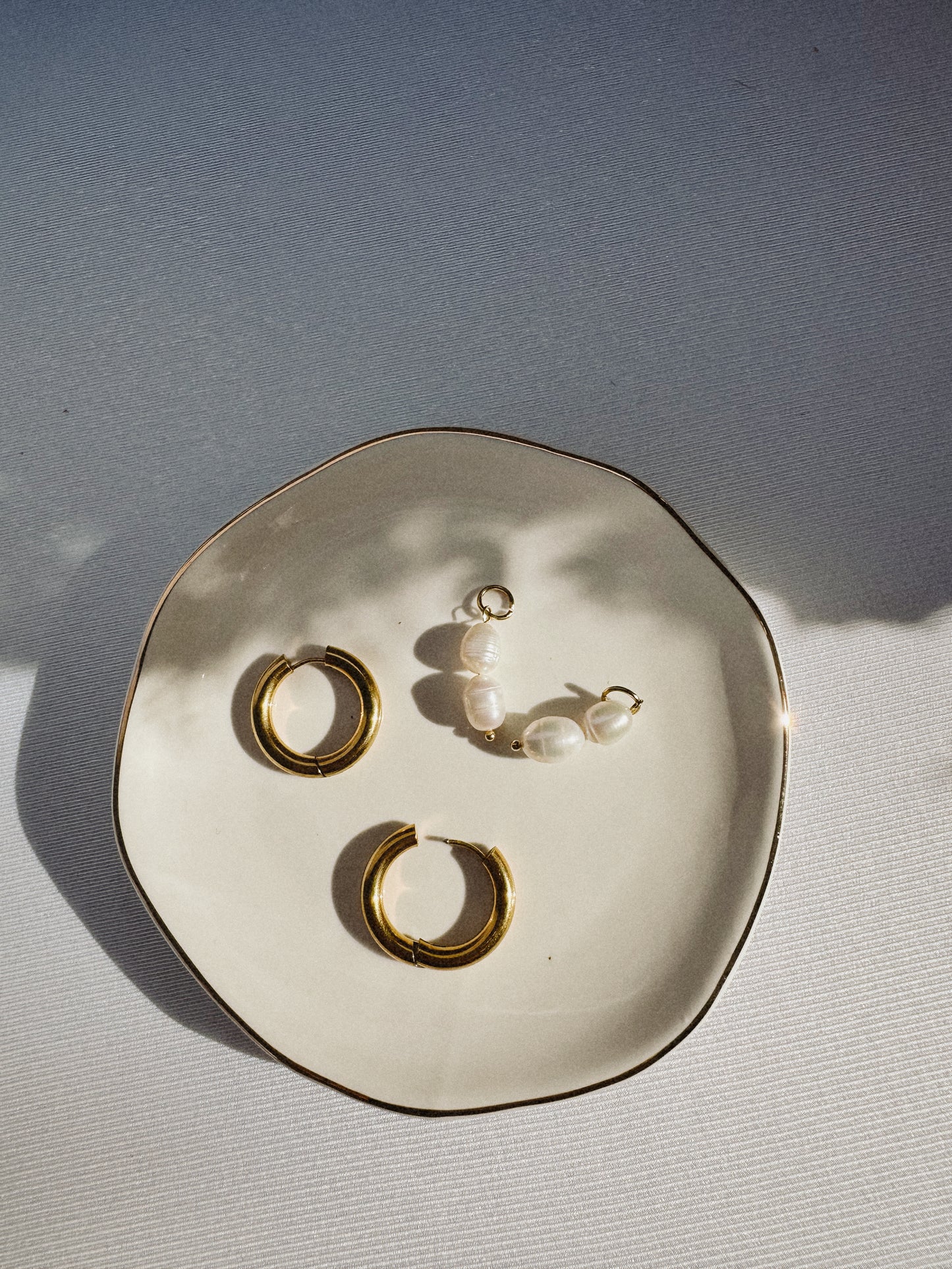 Magdalene Double Pearl Hoops