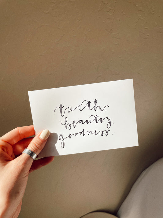 'Truth, Beauty, Goodness' Print