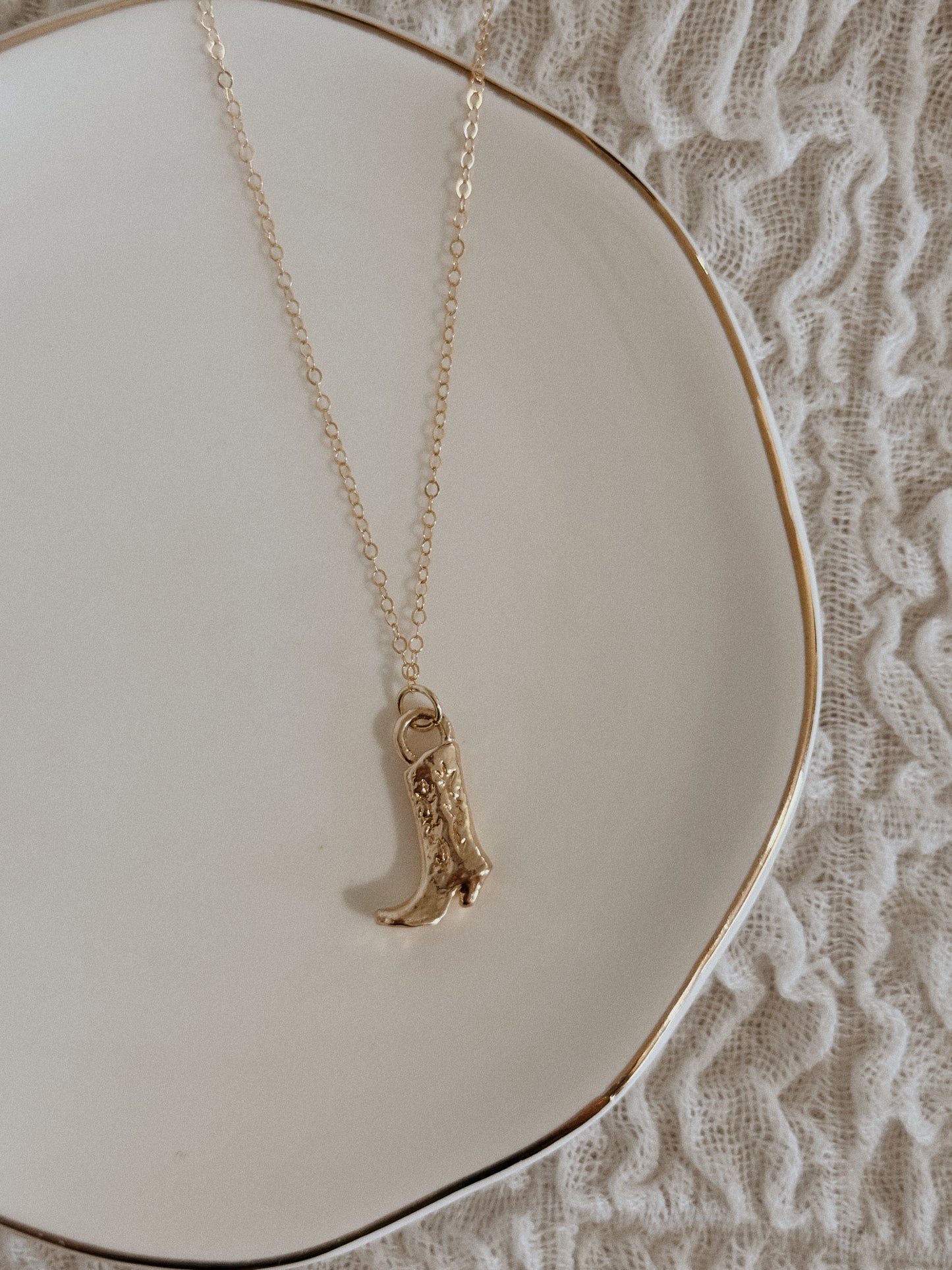 'Walk in Faith' Cowboy Boot Necklace